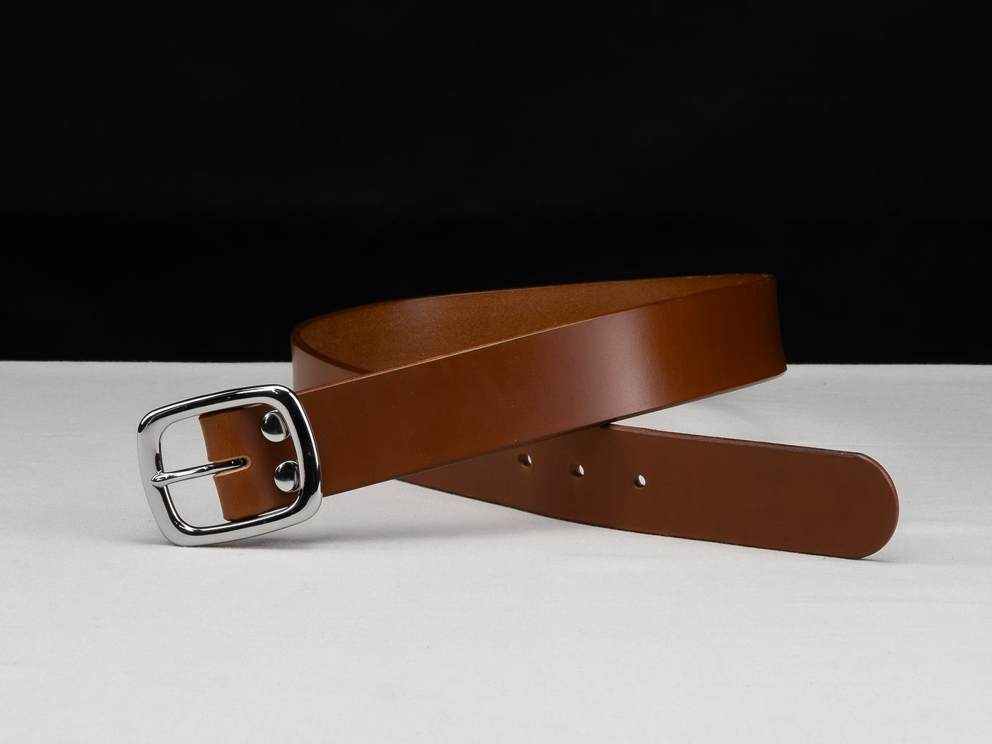 Leather Belt Diem ~ Hazel Brown Sedgwick Belt with Centre-bar Buckle - Atlas Leathercraft - Handmade Australian Leather Goods