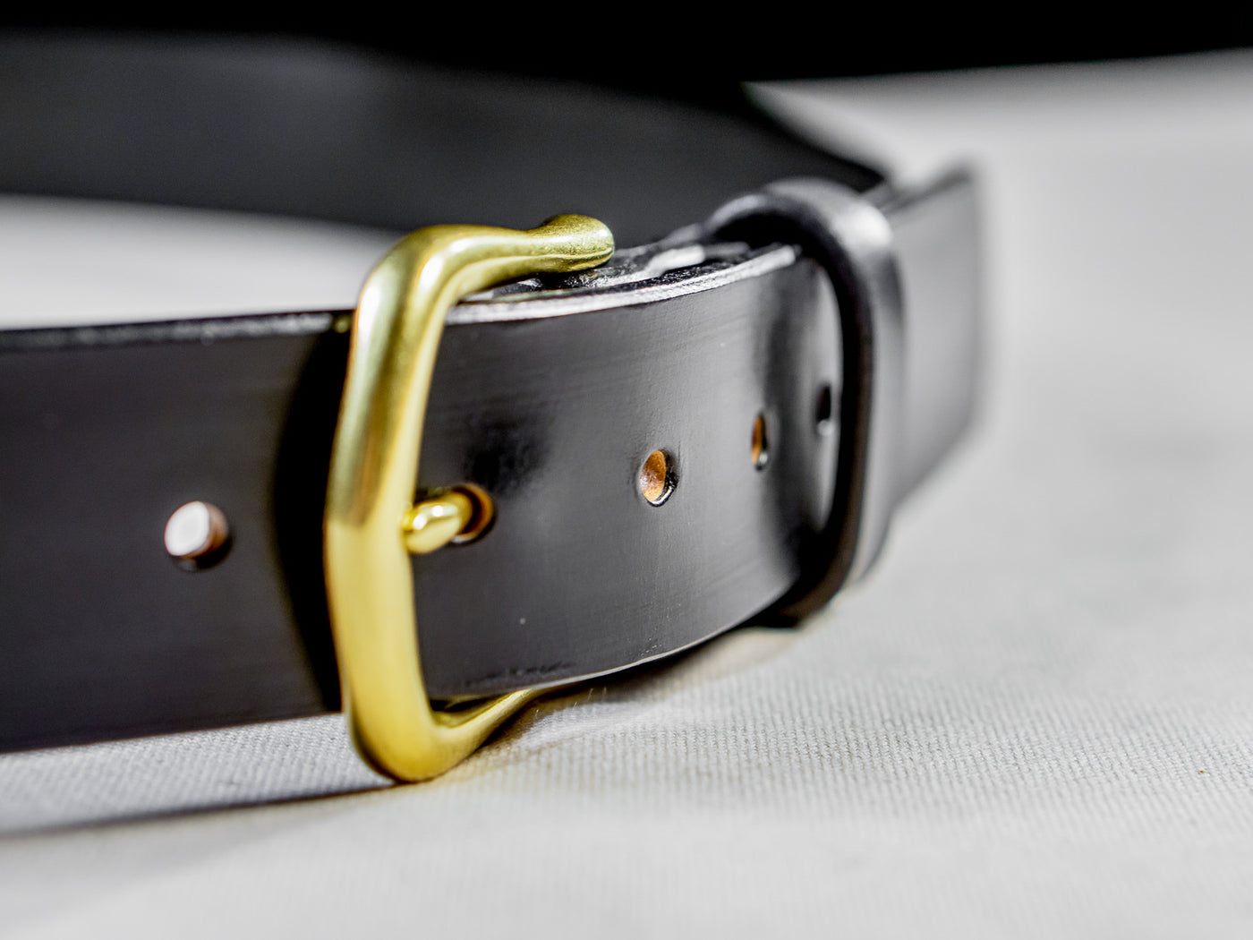 Leather Belt Diem ~ Black Sedgwick Belt with Heel-bar Buckle - Atlas Leathercraft - Handmade Australian Leather Goods