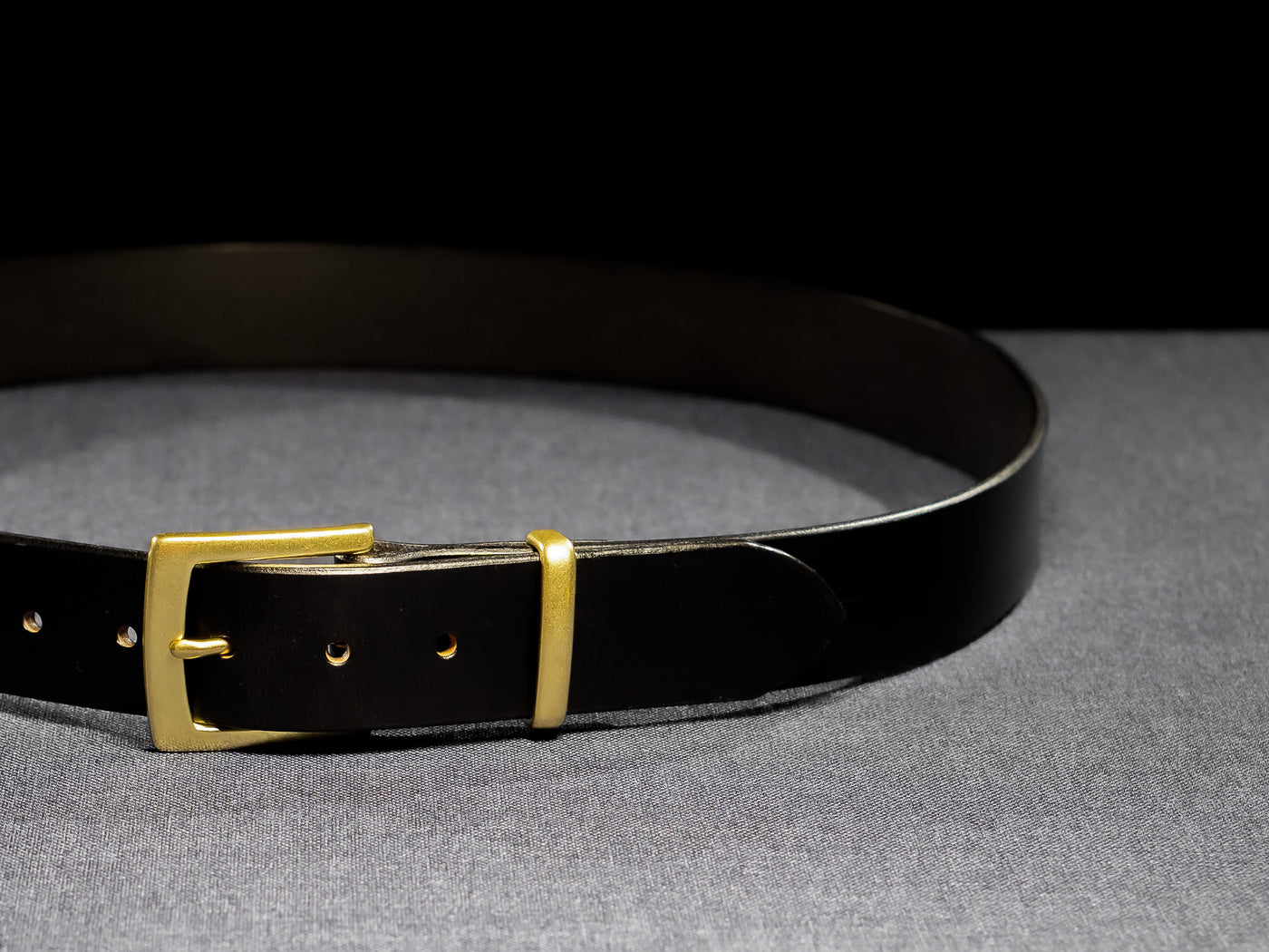 Leather Belt Opus ~ Black Sedgwick Belt with Heel-bar Buckle - Atlas Leathercraft - Handmade Australian Leather Goods