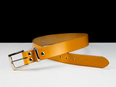 Leather Belt Opus ~ London Tan Sedgwick Belt with Heel-bar Buckle - Atlas Leathercraft - Handmade Australian Leather Goods