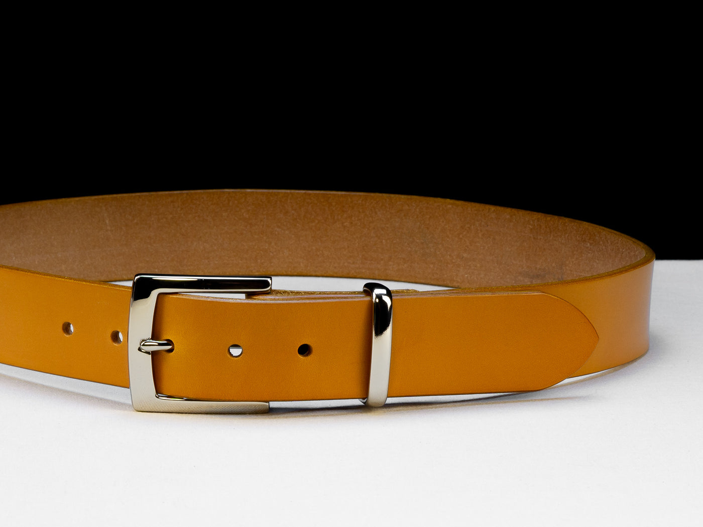 Leather Belt Opus ~ London Tan Sedgwick Belt with Heel-bar Buckle - Atlas Leathercraft - Handmade Australian Leather Goods