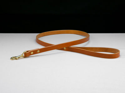 Leather Belt Dog Lead - Tan Brown English Bridle Leather - Atlas Leathercraft - Handmade Australian Leather Goods