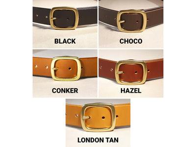 Leather Belt Diem ~ Black Sedgwick Belt with Centre-bar Buckle - Atlas Leathercraft - Handmade Australian Leather Goods