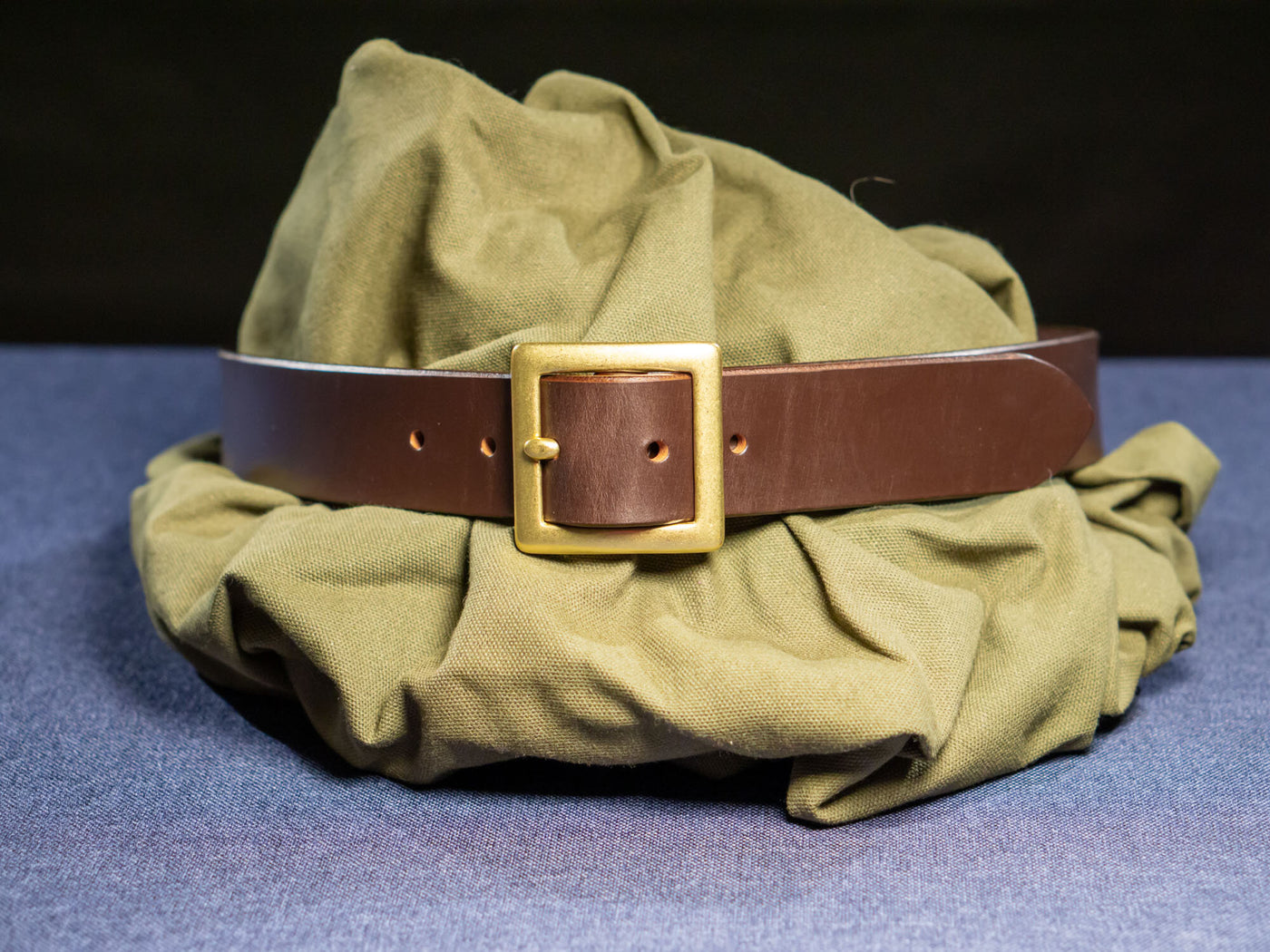 Leather Belt Opus ~ Choco Brown Sedgwick Belt with Garrison Centre-bar Buckle - Atlas Leathercraft - Handmade Australian Leather Goods