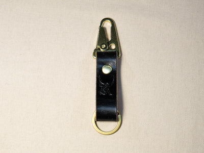 Leather Belt Long Snap & Ring Key Fob - English Bridle Leather - Atlas Leathercraft - Handmade Australian Leather Goods