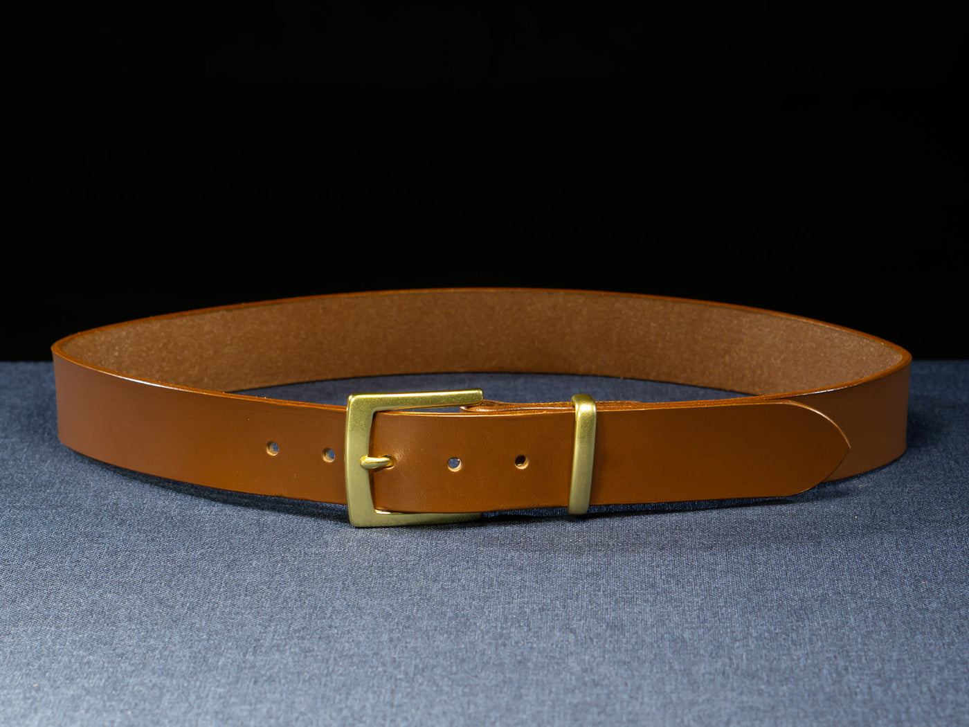 Leather Belt Opus ~ Conker Brown Sedgwick Belt with Heel-bar Buckle - Atlas Leathercraft - Handmade Australian Leather Goods