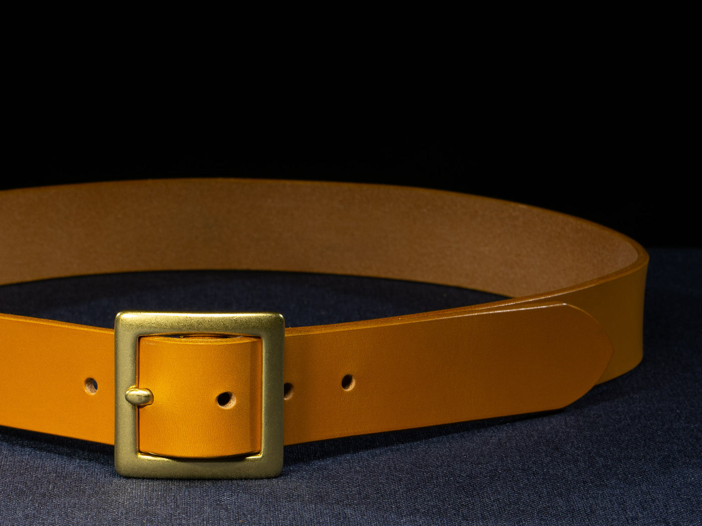 Leather Belt Opus ~ London Tan Sedgwick Belt with Garrison Centre-bar Buckle - Atlas Leathercraft - Handmade Australian Leather Goods